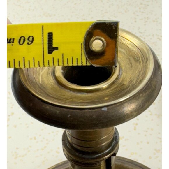 Vintage brass candlesticks, pair of adjustable push up candleholders - Picture 10 of 10